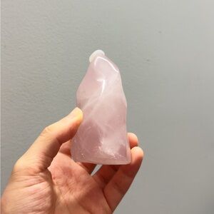 Rose Quartz Crystal Flame